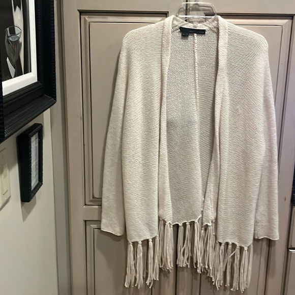 360 Cashmere Fringe Cardigan - Picture 1 of 5